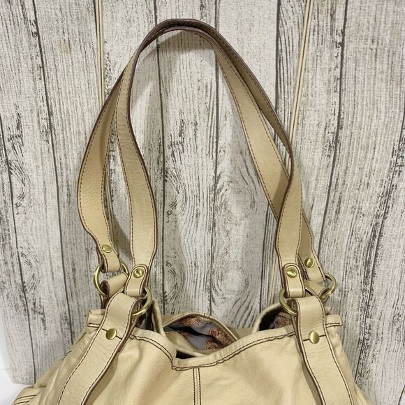 Hobo International Leather Crème Beige Boho Shoulder Purse Women’s - Picture 4 of 16